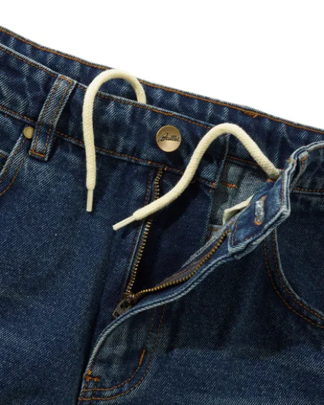 Baggy Denim Jeans, Distressed Indigo