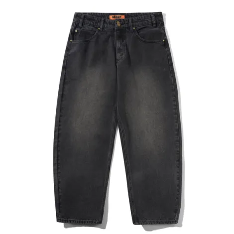 Baggy Denim Jeans, Distressed Black