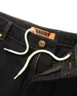 Baggy Denim Jeans, Washed Black