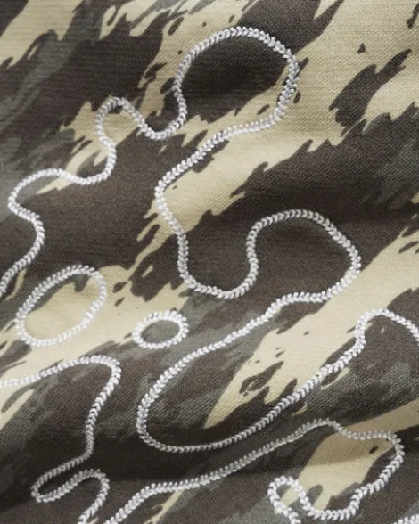 Blotch Fleece Pants, Washed Camo