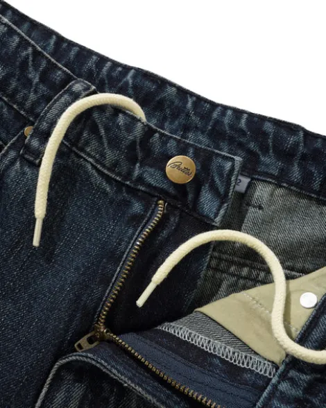 Carpenter Denim Shorts, Slub Dark Indigo