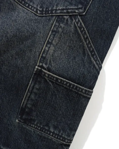 Carpenter Denim Shorts, Slub Dark Indigo