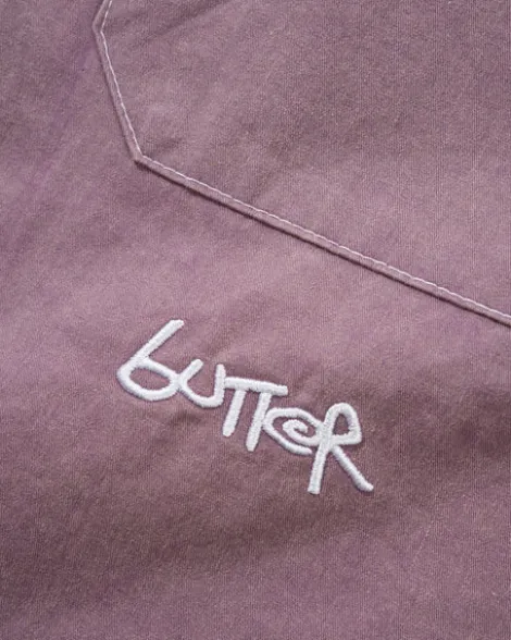 Contrast Stitch S/S Shirt, Eggplant