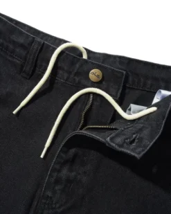 Denim Work Shorts, Black