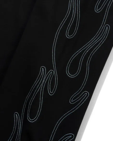 Flame Fleece Pants, Black