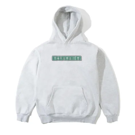 Glint Nylon Applique Pullover Hood, Ash
