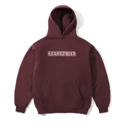 Glint Nylon Applique Pullover Hood, Burgundy