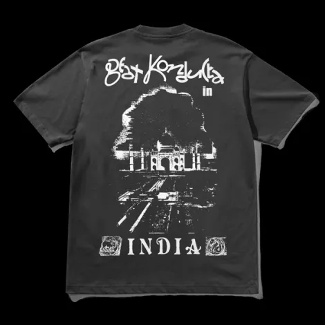 India Tee, Washed Black