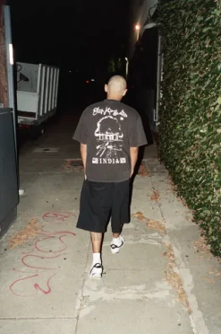 India Tee, Washed Black