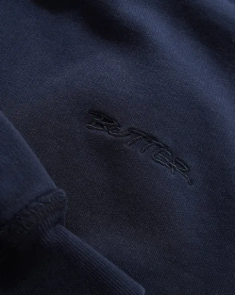 Inside Out Pullover Hood, Washed Navy