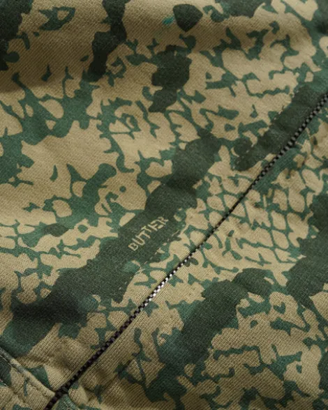 Lowland Camo Zip-Thru Hood, Washed Green