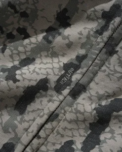 Lowland Camo Zip-Thru Hood, Washed Black