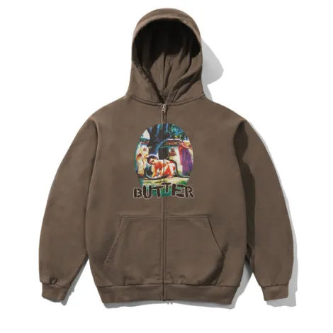 Nimai Zip-Thru Hood, Washed Brown