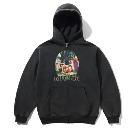 Nimai Zip-Thru Hood, Washed Black