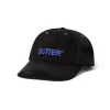 Nylon Rounded Logo 6 Panel Cap, Black