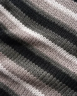 Ombre Stripe Knit Sweater, Black