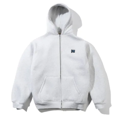 Pile Lined Zip-Thru Hood, Ash