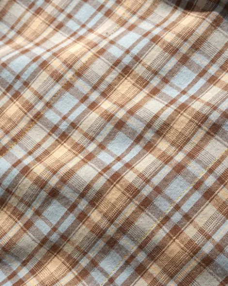 Plaid Equipment Anorak, Sky / Tan
