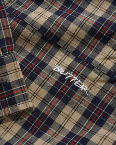 Plaid Shirt, Beige / Navy