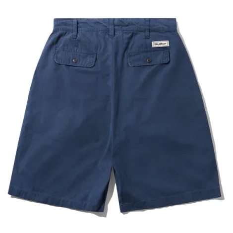 Pleated Shorts, Navy