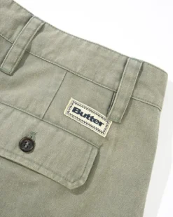 Pleated Shorts, Washed Fatigue