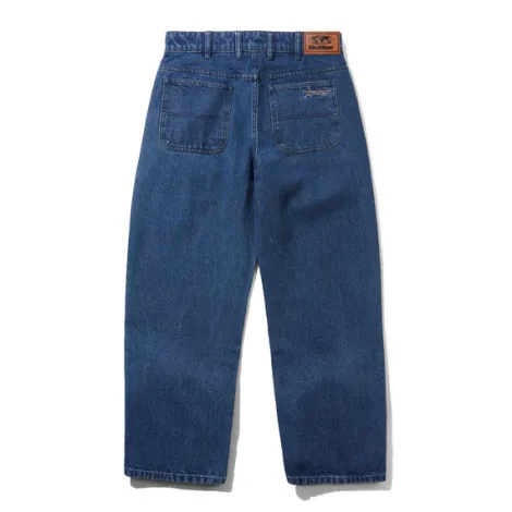 Racer Denim Jeans, Washed Dark Blue