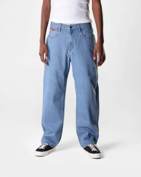 Relaxed Denim Jeans, Washed Indigo