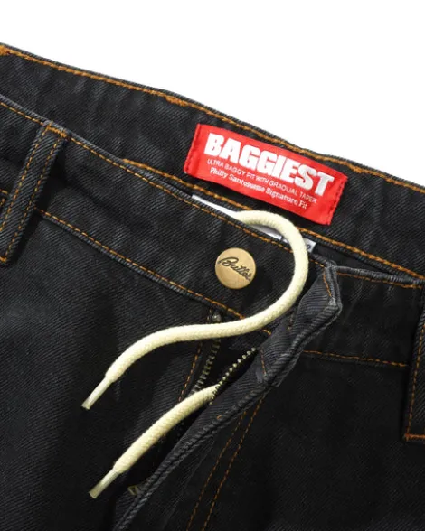 Santosuosso Denim Jeans, Stonewash Black