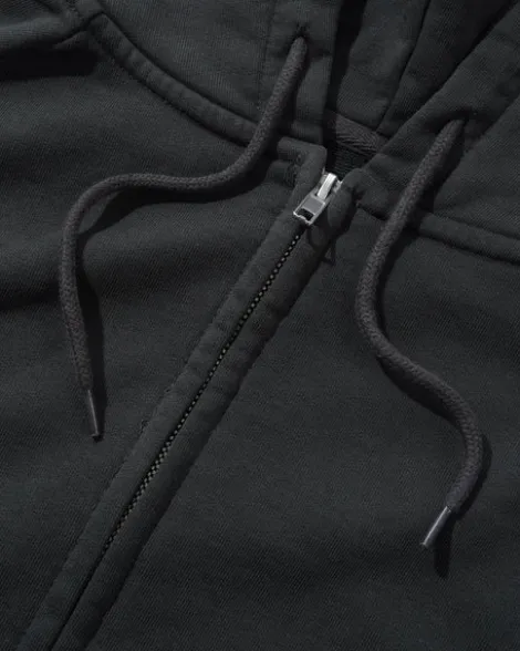 Scrawling Zip-Thru Hood, Washed Midnight