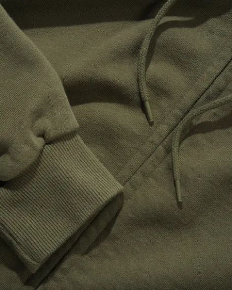 Scrawling Zip-Thru Hood, Washed Dull Army