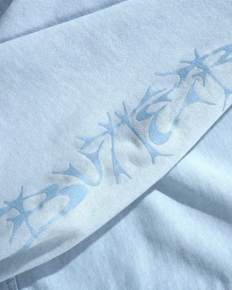Scrawling Zip-Thru Hood, Washed Ocean