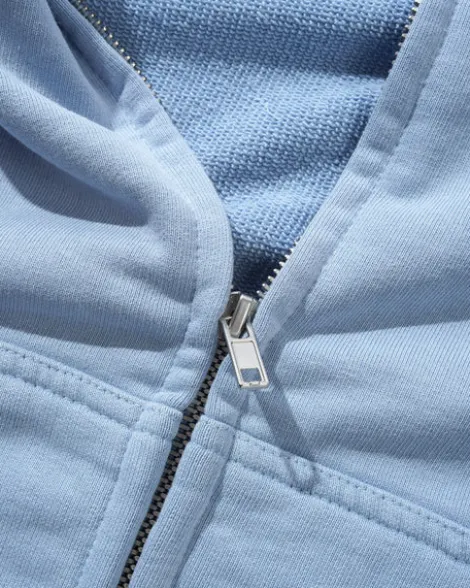 Scrawling Zip-Thru Hood, Washed Ocean