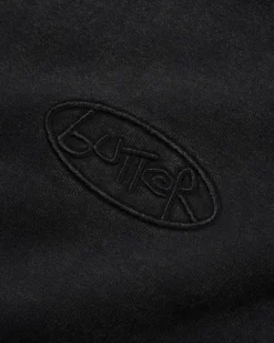 Scrubbed Crewneck, Black