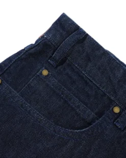 Straight Leg Denim Jeans, Dark Indigo