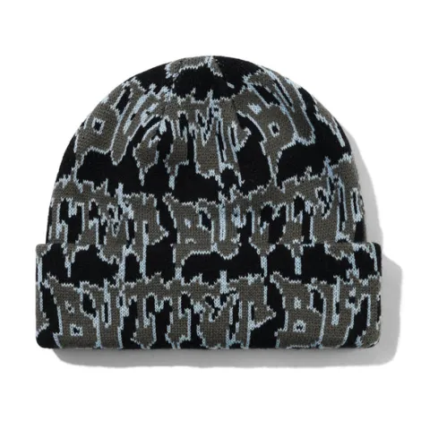 Throw Beanie, Black / Grey