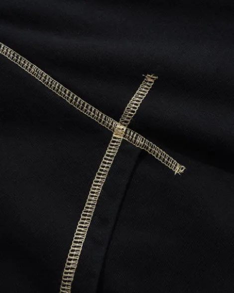 Trail Stitch Zip-Thru Hood, Washed Black