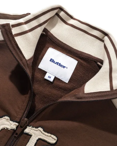 Tunnel Fleece Track Jacket, Chocolate / Beige