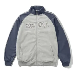 Tunnel Fleece Track Jacket, Ash / Navy