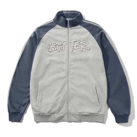 Tunnel Fleece Track Jacket, Ash / Navy