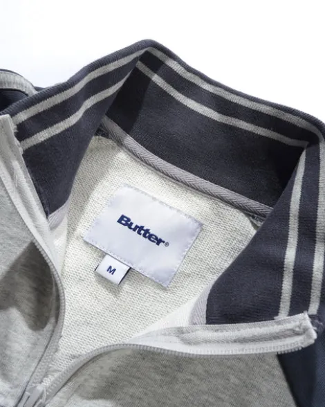 Tunnel Fleece Track Jacket, Ash / Navy