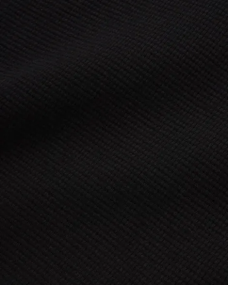 Waffle L/S Top, Black