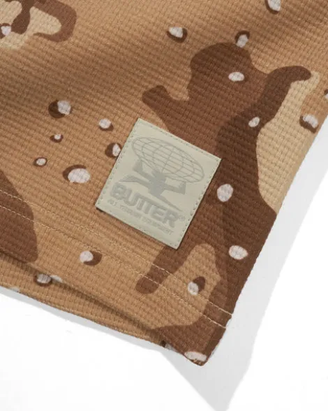 Waffle L/S Top, Desert Camo