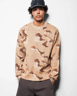 Waffle L/S Top, Desert Camo
