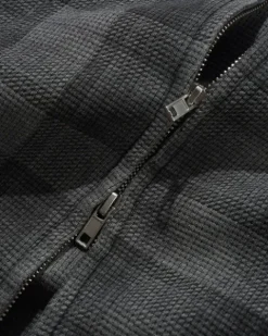 Waffle Zip-Thru Hood, Grey Plaid