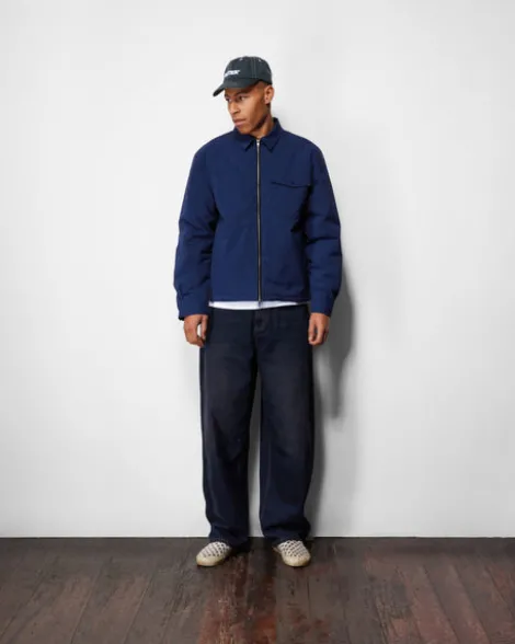 Wide Cut Denim Jeans, Tinted Dark Indigo