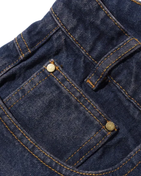 Wide Cut Denim Jeans, Tinted Dark Indigo